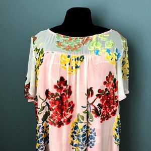 NWOT Maeve Anthropologie Velvet Floral Shift Dress